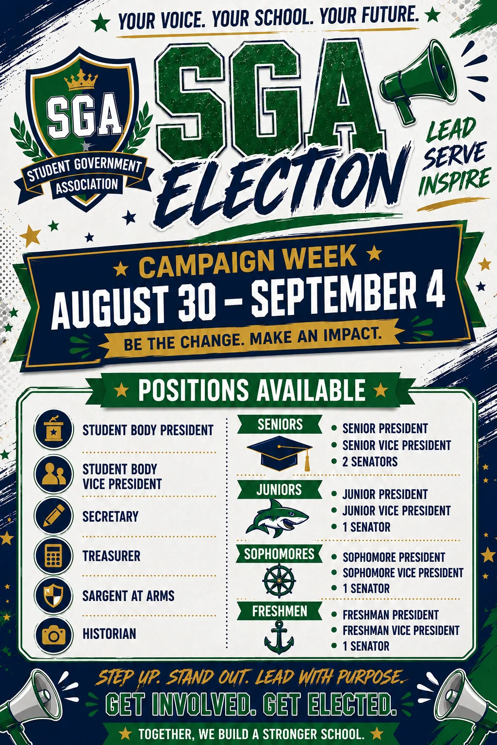 Flyer for SGA Campaign Week for HMMA